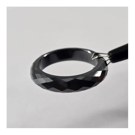 Black Moissanite Band Ring Wedding Jewelry