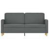 2 Seater Sofa Dark Grey 140 Cm Fabric