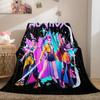 Hot Anime Hot Virtual Girl Group HUNTR/X Print Fleece Throw Blanket Super Soft Warm for Travel Office Home Fans Must-Have Gift