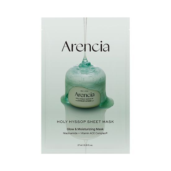 arencia Holly Hyssop Mask Pack, a Stick-on Serum Pack, 1 Sheet