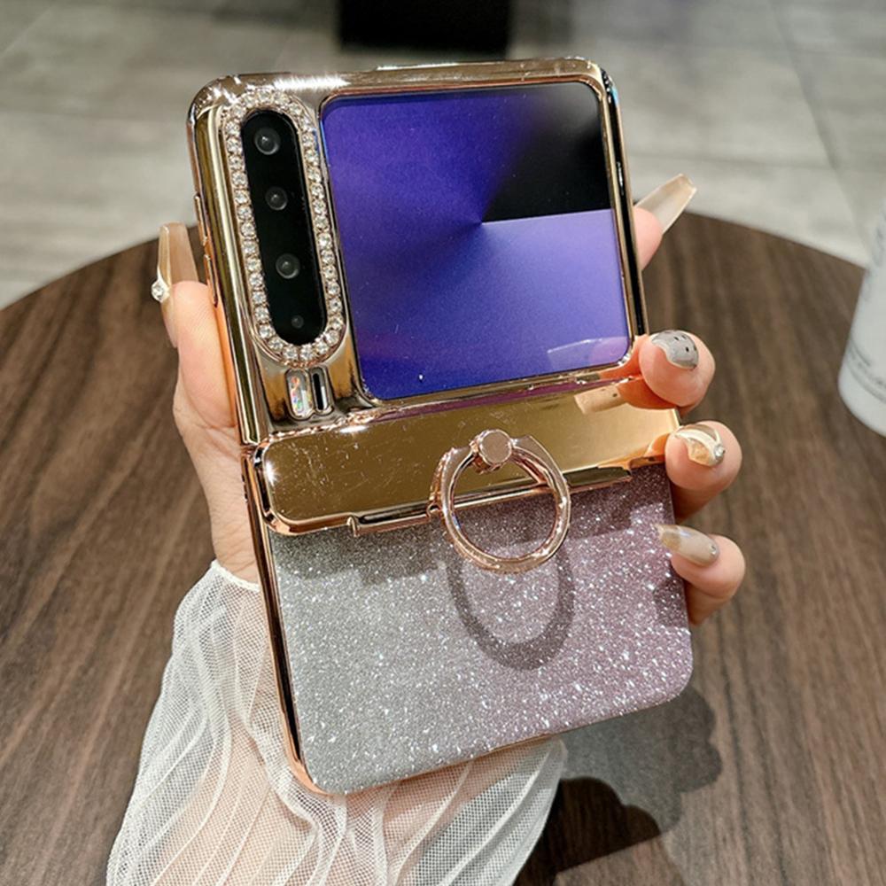 For Huawei Pura X Case Glitter Design Rhinestone Decor Hard PC Phone Cover