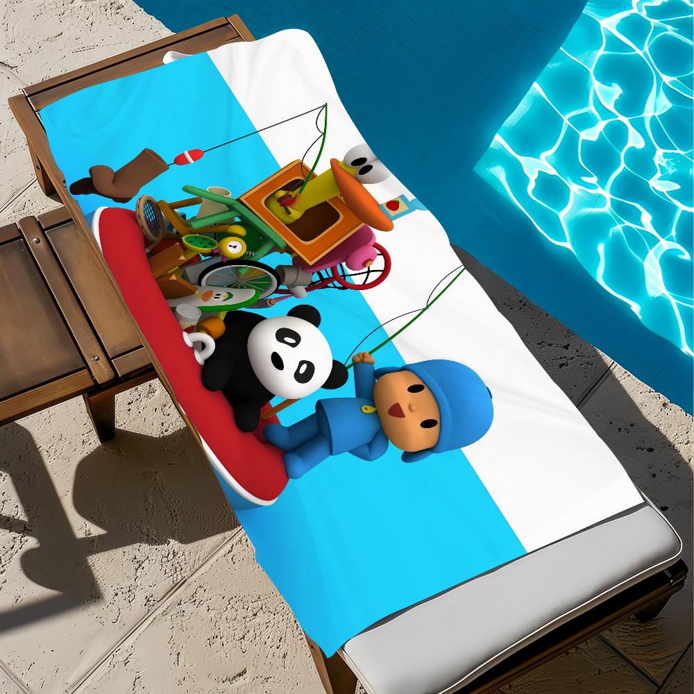Cute P-P-pocoyo-o Cartoon Towel Beach Quick Dry Soft Pool Towels Gift for Travel Gym Shower Camping Sports