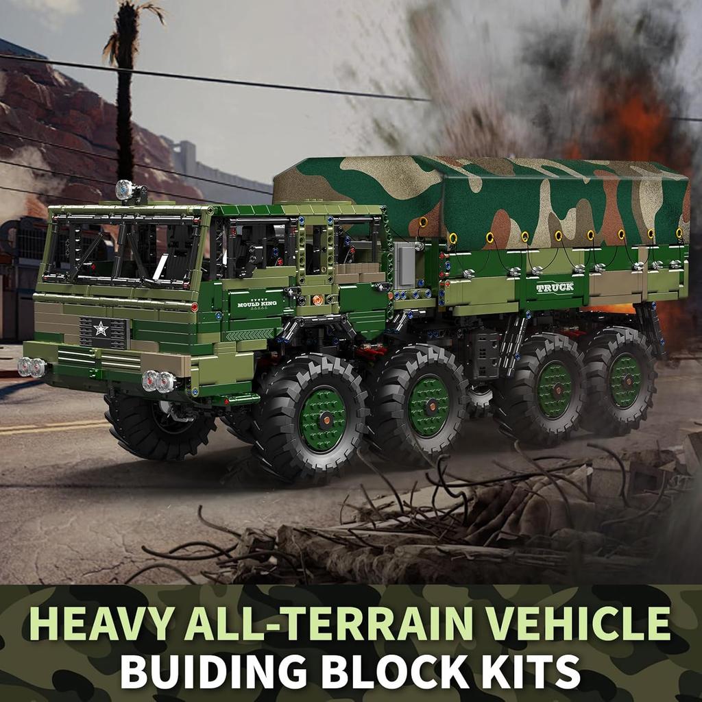 MOULD KING 20039/20040 Technické hračky do auta RC Tatry KOLOS 8X8 Stavebnice náklaďáku Montáž cihlového modelu Dětský vánoční dárek