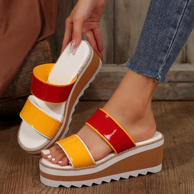 Women Slippers  New Summer Multi Color Sandals Platform Casual Shoes for Women Beach Luxury Wedges Slippers Slides Women