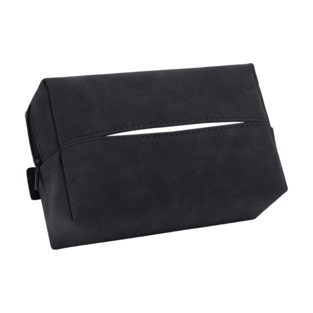 Nappa Leather Car Armrest Tissue Pouch Waterproof Tissue Storage Case Car Tissue Box  Auto Storage