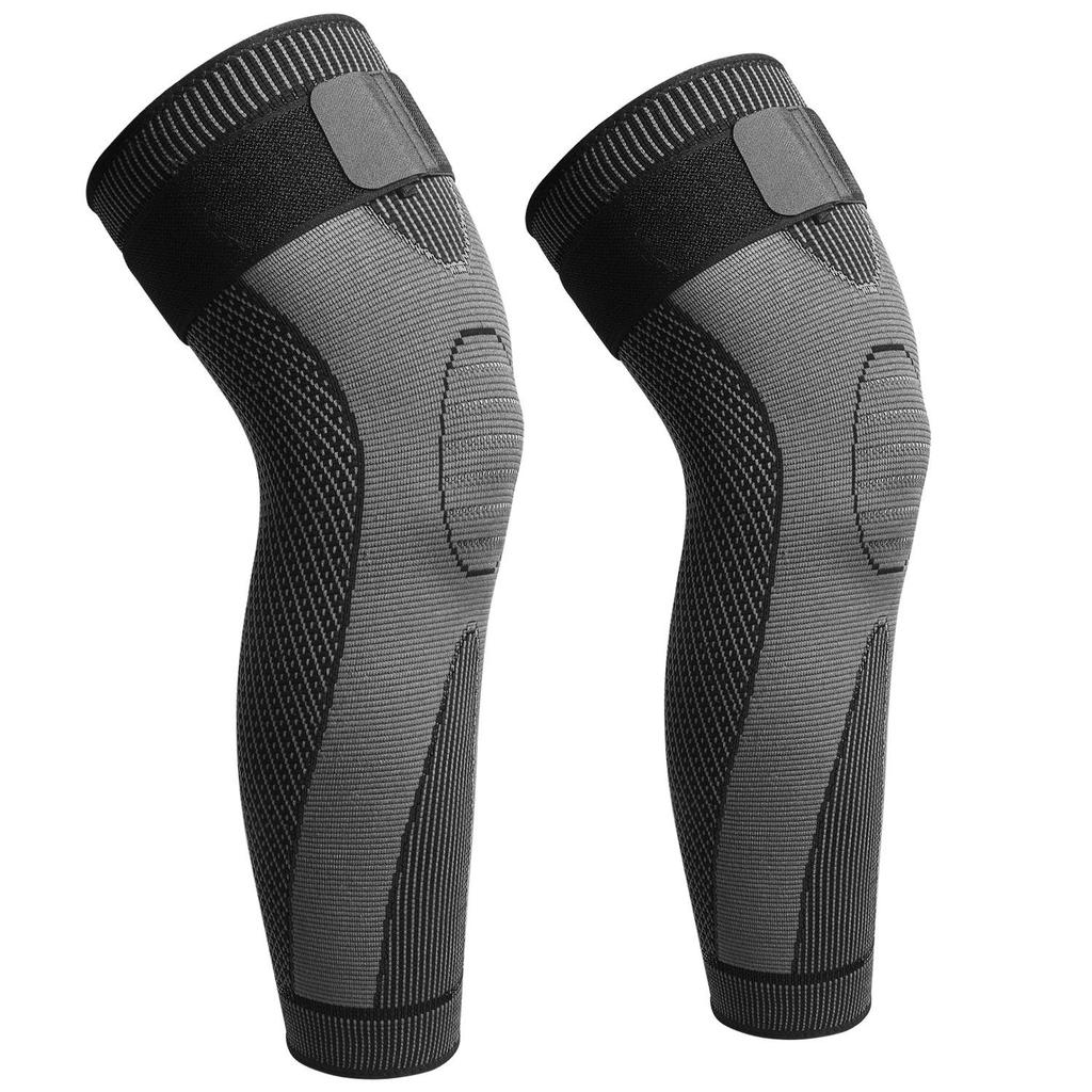OLIKEI Bandage Compression Knee Sleeve Full Leg Knee Pads Elastic Knee Brace Sports Warm Long Knee Support for Basketball Running Fitness