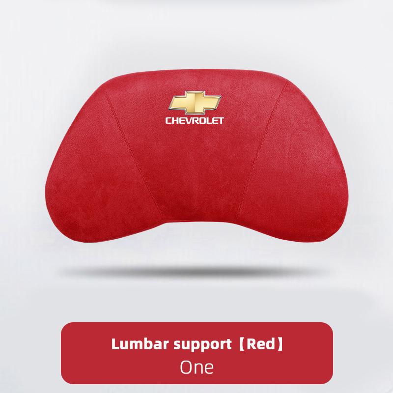 AABHE1 Suede Car Headrest Soft Memory Foam Comfort Lumbar Support Pillow Auto Interior For Chevrolet Spark Captiva Cruze Z71 Aveo Onix