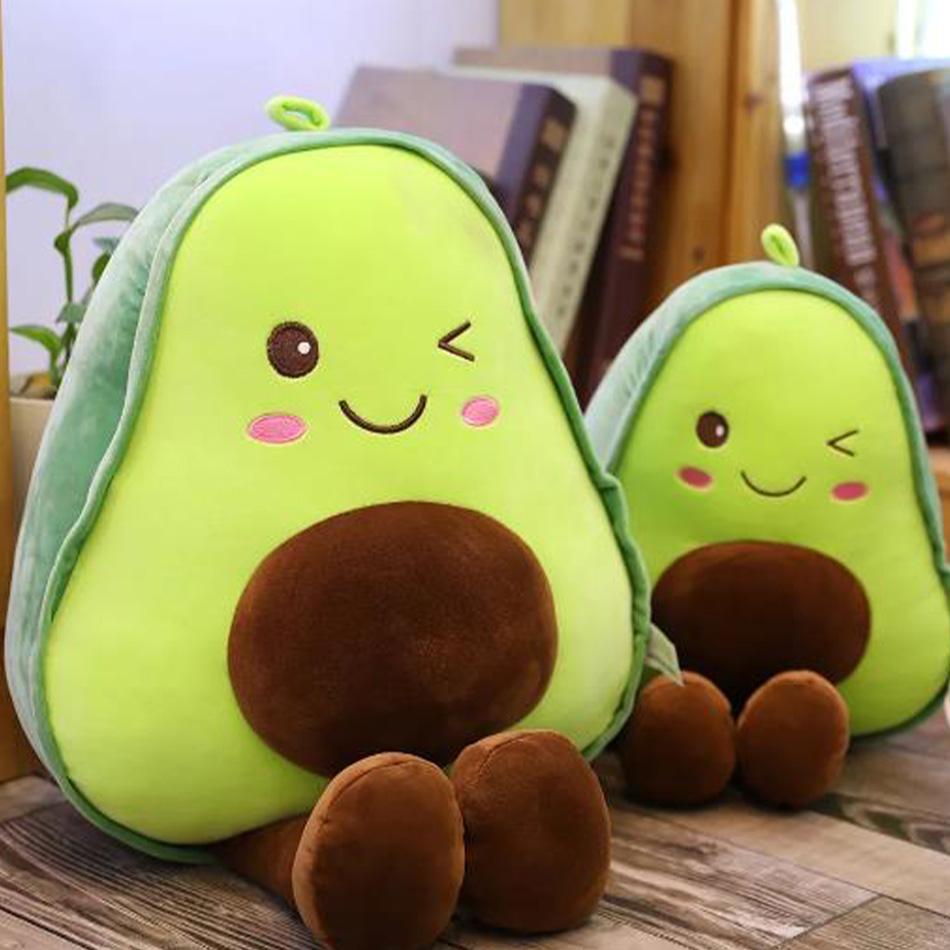 New Cute Avocado Plush Toy Doll Children'S Sleeping Pillow Large Doll Holiday Gift Kawaii Creative Fruit Rag Doll Cushion