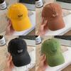 Vintage Wash Letter Baseball Cap With Embroidery For Unisex Fashion