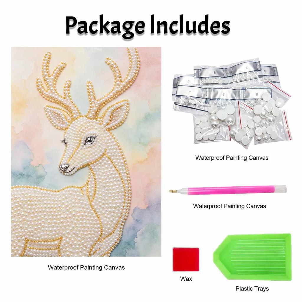 Pearl DIY Art Painting Elegant Deer Handcrafted Picture Indoor Wall Ornament Relaxing Leisure Hobby Exquisite Home Decor Gift
