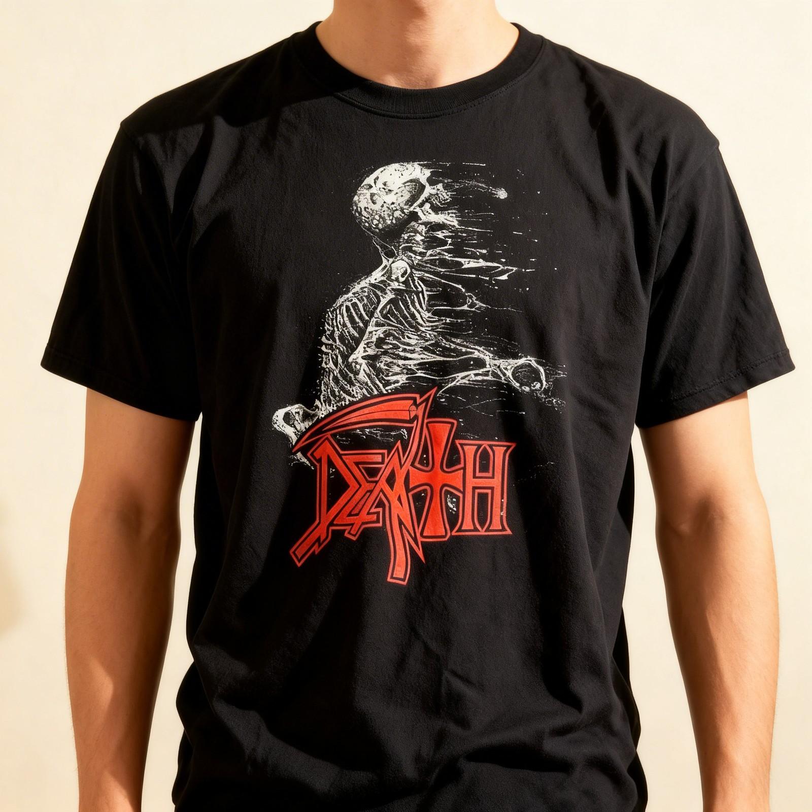 Death Band Melting Skeleton Vtg Heavy Cotton Black All Size Shirt XXL