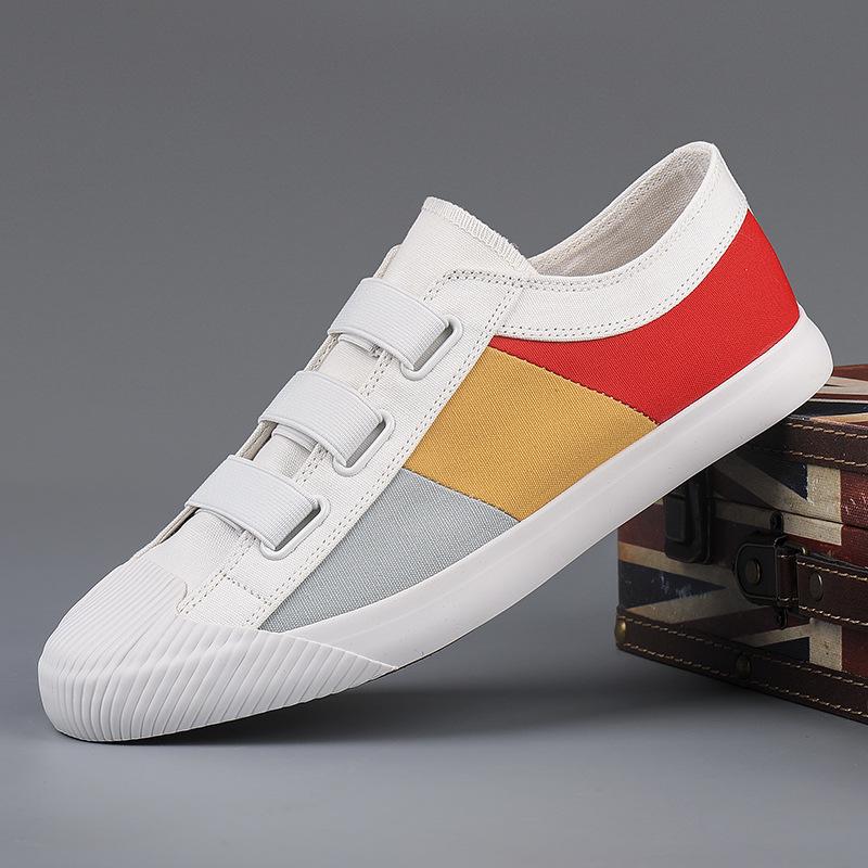 Men's Spring Fashion Canvas Shoes Korean Style Versatile Casual Breathable Skate Shoes Low Top Sneakers