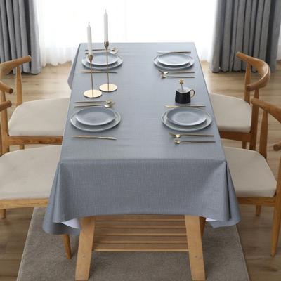 Solid Color PVC Tablecloth Simple Oil Resistant Waterproof Tablecloth Heat Resistant Decoration Kitchen Dinning Tablecloth