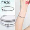 Copper Authentic Heartshaped Square Round Clasp Snake Chain Charming Bracelets Fien Jewellery for Women High Quality