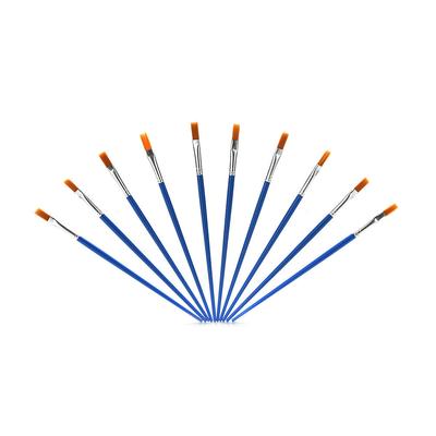 10 Pcs/Set Paint Brush Set  Nylon Blue Brush Kid Watercolor Drawing Painting
