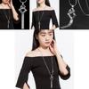 Trendy Sweater Long Necklace For Women Distinctive Geometric Style Crafted From Titanium Steel