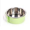 Hanging Pet Bowl Stainless Steel Removable Adjustable Screw Mount Food Water Bowl For Dog Cat Cage Crate Kennel