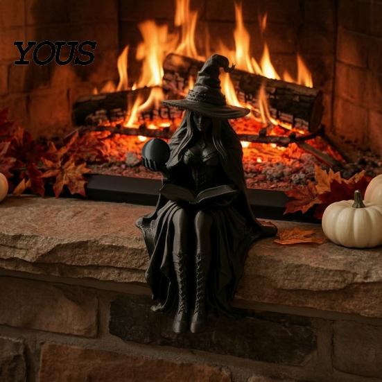 Artistic Desktop Figure 3D Printed Fortune Teller Figurine, Halloween Mystic Gypsy Statue for Shelf Spooky Aesthetic Gift Tabletop Display,