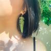 Delicate Leaf Shaped Earrings Bohemian Fern Leaf Earrings Green Leaf Dangle Hook Earring Unique Jewelry Women Girl Teen