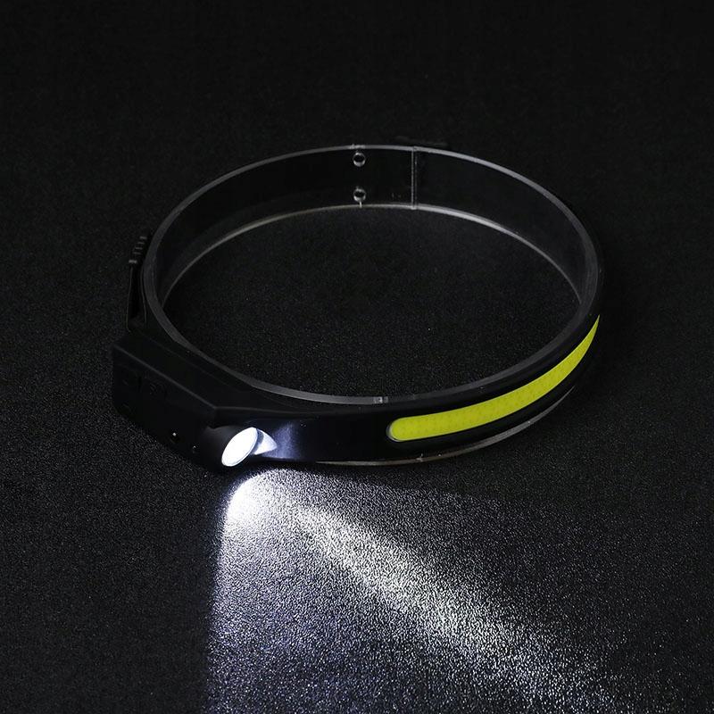 LED headlamp 350 lm motion sensor IPX4 1200 mAh mountain headlamp