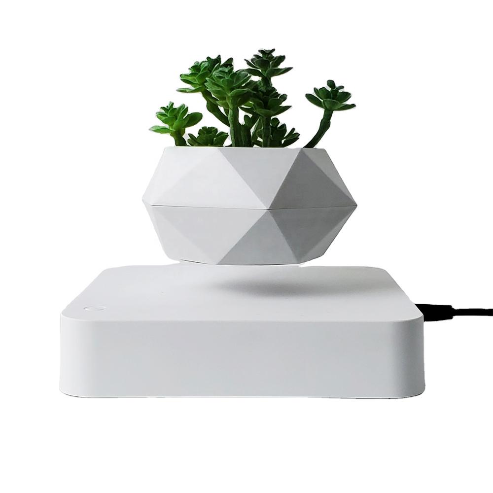 

Levitating Air Bonsai Pot Rotation Flower Pot Planters Magnetic Suspension Floating Pot Potted Plant Home Desk Decor US Plug