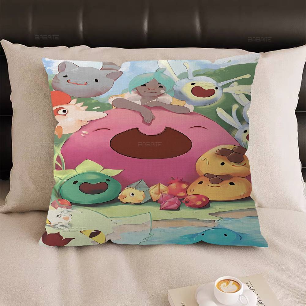 Spiel S-Slime Rancher Anime Kissenbezug Polyester Sofakissen Dekorative Wurfkissen Heimdekoration Kissenbezug