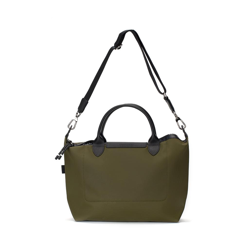 Longchamp Le Pliage Energy Adjustable Detachable Shoulder Strap Recycled Polyamide Canvas Tote Bag Medium Women tote bag Khaki 1515HSR892