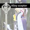 Durable Alloy Costume Scepter With Rhinestone Details For Stage Performances Pageantry Events