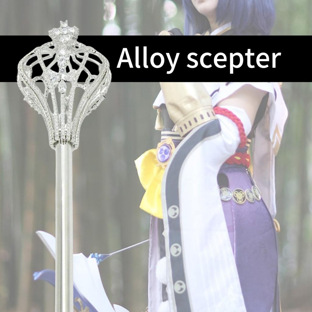 Durable Alloy Costume Scepter With Rhinestone Details For Stage Performances Pageantry Events