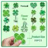 20 Four-Leaf Clover Soft Magnets: Green Plant-Themed, Creative, Waterproof Refrigerator Decor