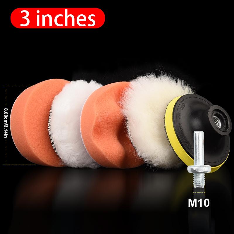 

6 шт./набор Полировальные губки для автомобиля Набор пенопластовых полировальников Набор для полировки Полировальная машина Восковые полировальники 3/4/5 дюймов для удаления царапин