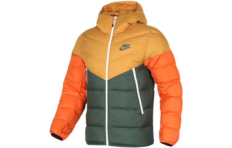 Nike Down Jackets Men s Orange Green Multicolor Hooded Moderate Other 928834-727 M