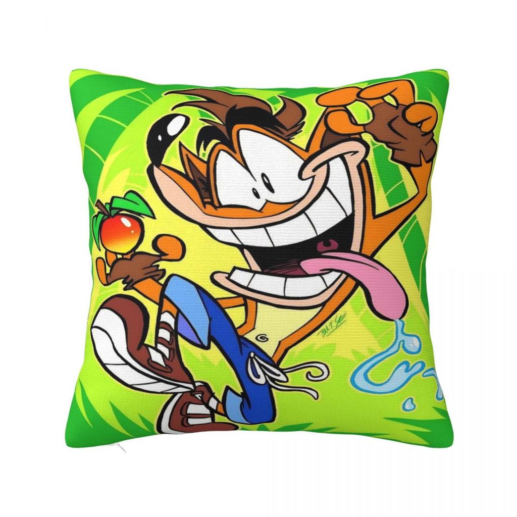 C-Crash B-Bandicoot Pillow Cover Soft Pillow Case Cushion Cover Cute Funny Graphic Pillowcases For Office Car Home Decorative