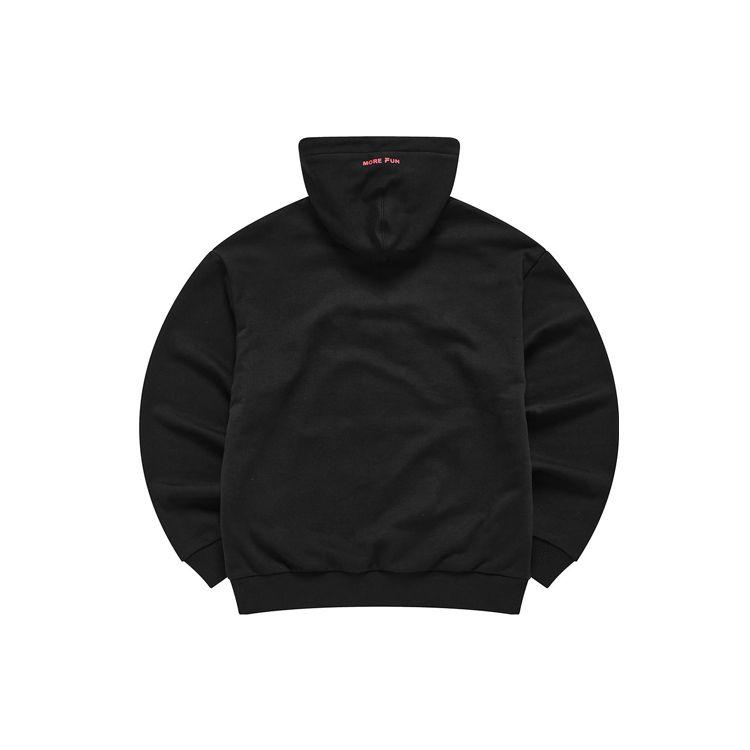 Fila Fusion Logo Print Loose Drawstring American Style Hoodie Men Hoodies Black T11U313201FBK