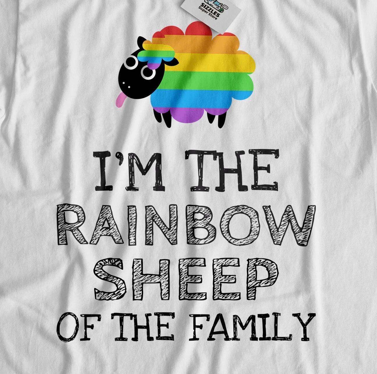 

Rainbow Sheep! Unisex Funny Gay Rights Flag T-Shirt LGBT Awareness Gifts 3XL
