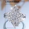 Trendy Crystal Small White Zircon Stone Engagement Ring Vintage Silver Color Wedding Bands  For Women Men