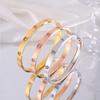 Trendy Ten-Diamond Titanium Steel Bracelet - High-End Starry Sky Design, Versatile Full Diamond Bangle Jewelry for Couples.