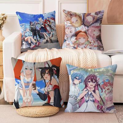 Anime H-hololive Production Pillow Anime Pillow Sofa Bed Head Pillow Cover Cushion Cover 45x45 Cm Fashion