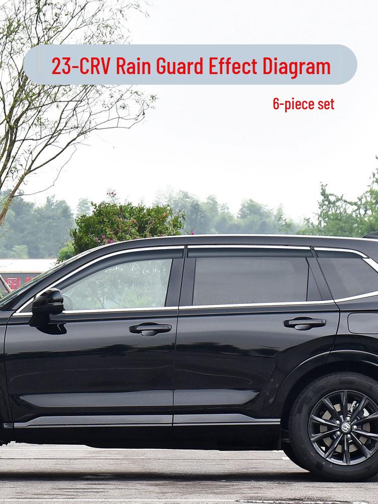 Honda CRV Rain & Sun Visors: Window Eyebrows & Door Rain Blocks