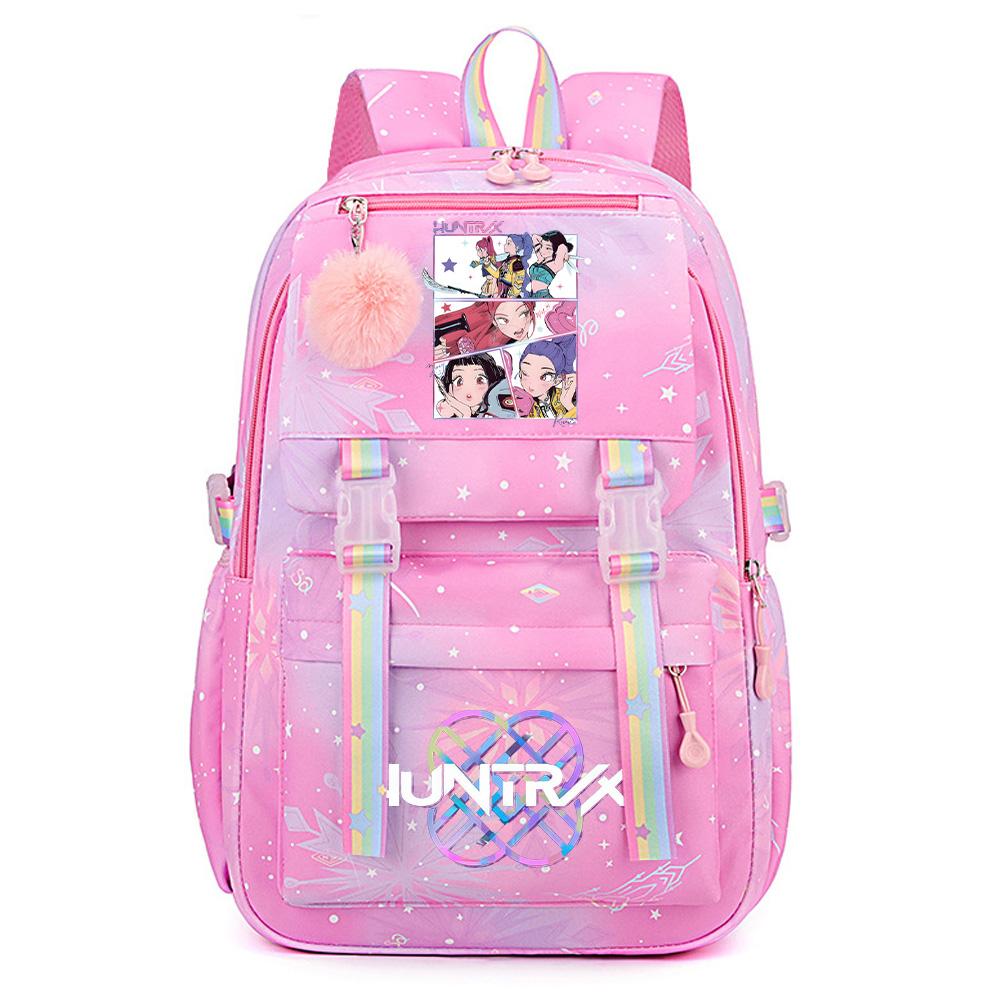 Anime K-Pop Lovci démonů Potiskovaný Velkokapacitní Voděodolný Batoh Teenger Studentka Dívka Chlapec Školní taška Taška na knihy Ženy Voděodolná Cestovní taška Mochila