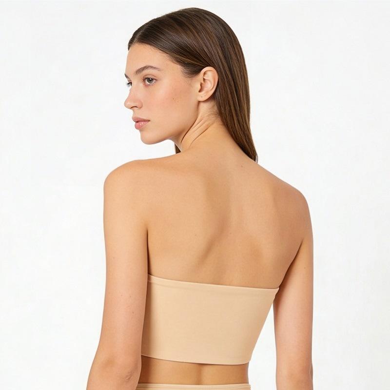 SK card wear home without chest pad and shoulder strap, one-piece tube top, high elastic, breathable and seamless chest wrap underwear BRAS inner 
