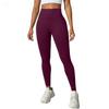 Women's Solid Color Seamless Yoga Pants, High Waist Peach Hip Sports Pants, High Stretch Yoga Clothes, Fitness Pants