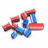 Red Blue DIP Switch DS-1/2/3/4/5/6/8/10/12P Through-Hole 2.54mm Slide Switch