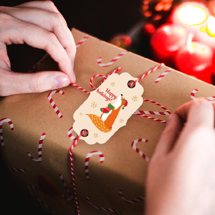 DIY Tags with Rope Merry Christmas Labels Gift Hang Paper Card Xmas Party Supply