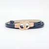 Korean Style Women's Patent Leather Thin Belt - Fashionable Waist Accessory for Dresses
