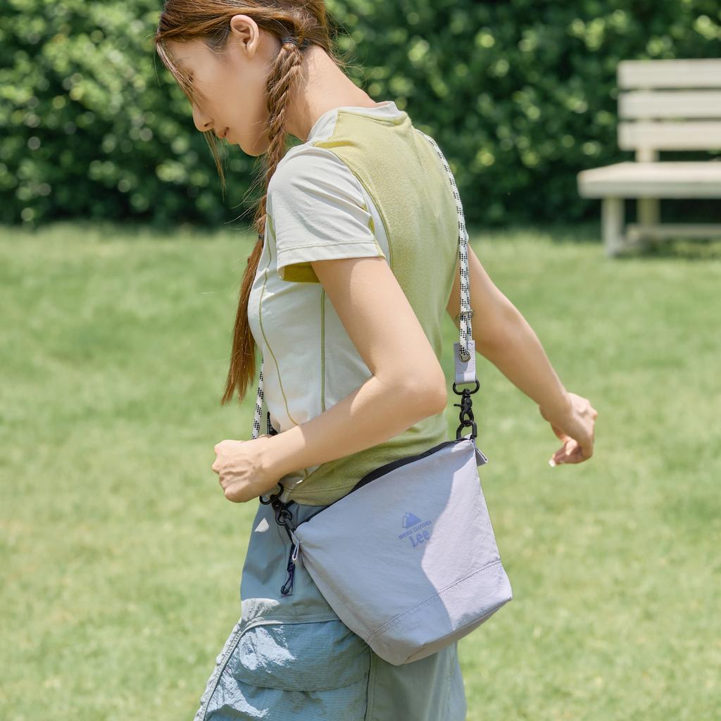 New Lee Fabric Shoulder Bag, Crossbody Bag Unisex Ginger Yellow/Light Gray Purple/Sage Green LE250617M