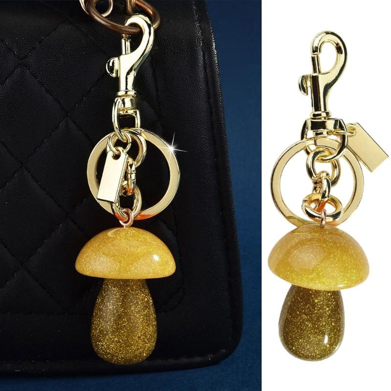 Unique Cartoon Mushroom Charm Keychain Stylish Key Decoration Trendy Bag Ornament for Fashion Enthusiasts and Students