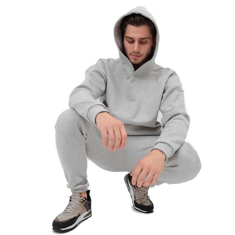 

2026 Cordless Hoodie & Sweatpants Set: Solid Color Fashion for Autumn/Winter S