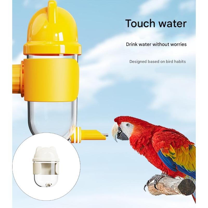 Automatic Water Feeder Water Bottle for Parrots with Gravities Pin Mechanism Watering Supply for Small Bird Cage Use