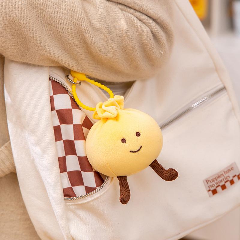 Cartoon Soft Bun Small Pendant Plush Toy Doll Dumpling Doll Girl Bag Keychain Pendant Pendant